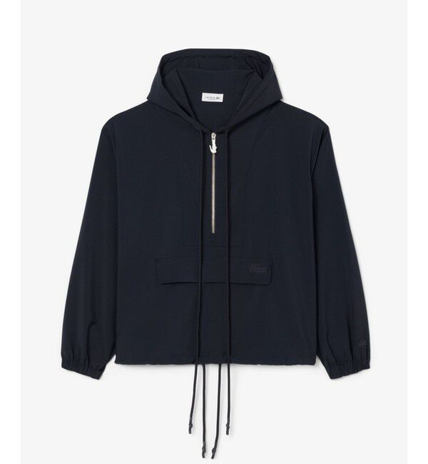 LACOSTE「ウールブレンド フランネルアノラックパーカー」|パーカー|ダークネイビー