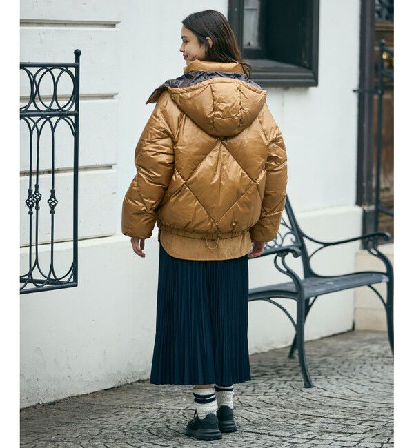 LACOSTE「オーバーサイズ撥水ナイロンダウンジャケット / フード取り外し可<br>」|ダウン|