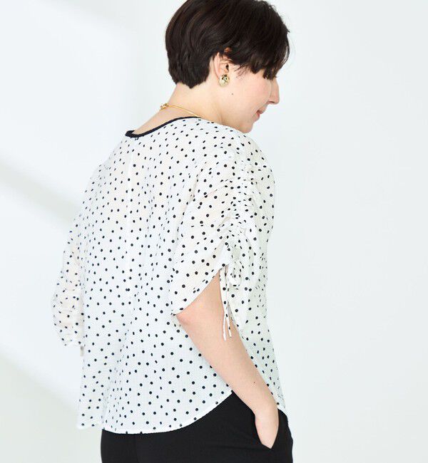 NOLLEY'S「ポコポコサッカー2WAYブラウス」|シャツ・ブラウス|