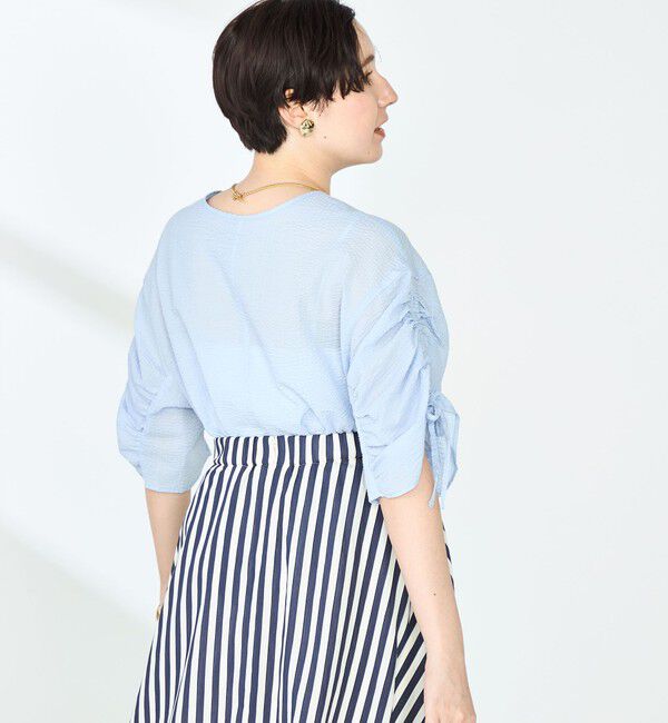 NOLLEY'S「ポコポコサッカー2WAYブラウス」|シャツ・ブラウス|