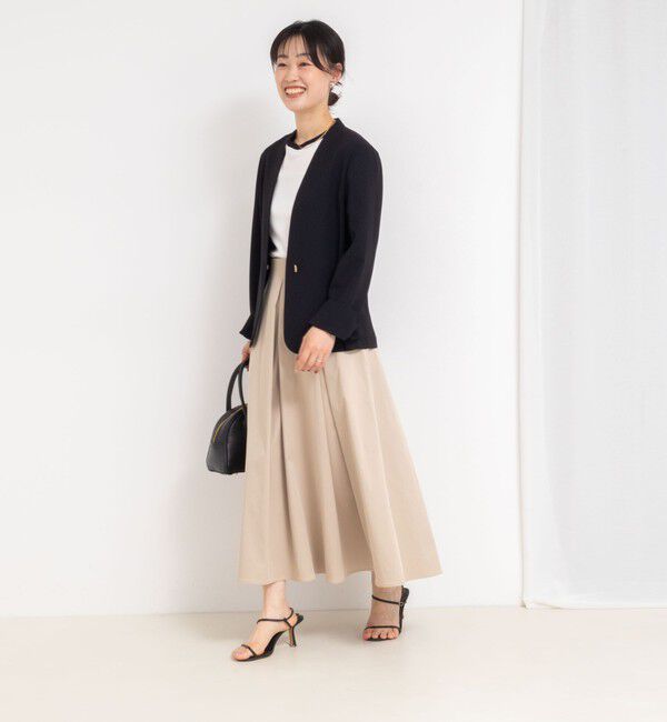 NOLLEY'S sophi「【追加】ウォッシャブルタフタタックフレアスカート」|フレア|