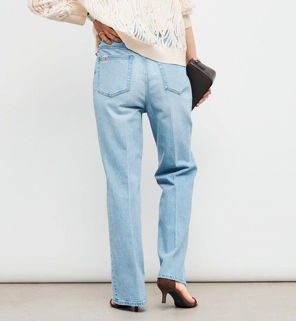 Rie Miller「【RM denim】センタープレスハイウエストパンツ」|デニム|