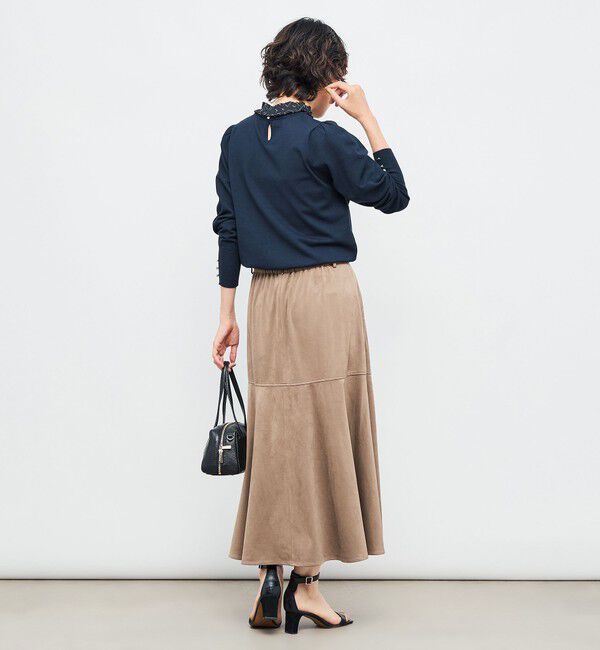 NOLLEY'S「《セットアップ対応》ウォッシャブルストレッチスエードフレアスカート」|フレア|