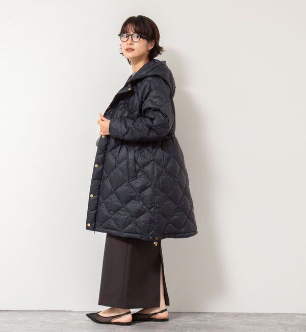 NOLLEY'S「【TAION/タイオン】別注ミドル丈Aラインフードダウン」|ダウン|