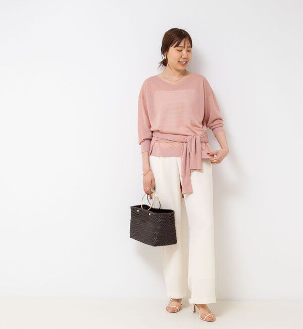 NOLLEY'S sophi「《セットアップ対応》ウォッシャブルダブルクロスサテンイージーワイドパンツ」|その他|