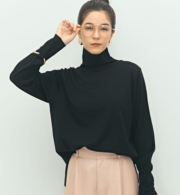 NOLLEY'S「《手洗い可能》《アンサンブル対応》18G天竺ハイネックプルオーバーニット」|ニット・セーター|