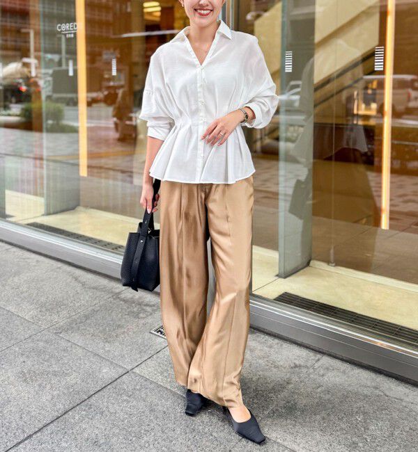 NOLLEY'S「【追加】ウォッシャブルシアースキッパータックブラウス」|シャツ・ブラウス|