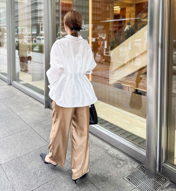 NOLLEY'S「【追加】ウォッシャブルシアースキッパータックブラウス」|シャツ・ブラウス|