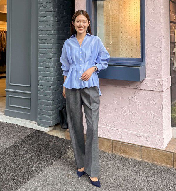 NOLLEY'S「【追加】ウォッシャブルシアースキッパータックブラウス」|シャツ・ブラウス|