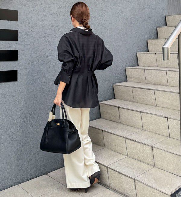 NOLLEY'S「【追加】ウォッシャブルシアースキッパータックブラウス」|シャツ・ブラウス|