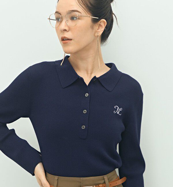 NOLLEY'S「《手洗い可能》ポロ衿リブプルオーバーニット」|ニット・セーター|