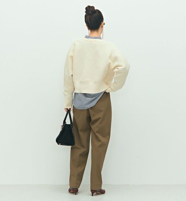 NOLLEY'S「《手洗い可能》鹿の子編みクルーネックカーディガン」|カーディガン|