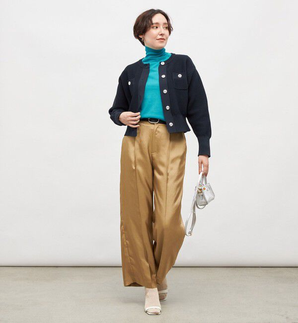 NOLLEY'S「《手洗い可能》鹿の子編みクルーネックカーディガン」|カーディガン|