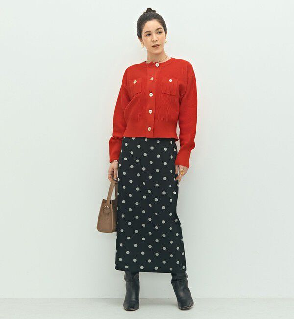 NOLLEY'S「《手洗い可能》鹿の子編みクルーネックカーディガン」|カーディガン|