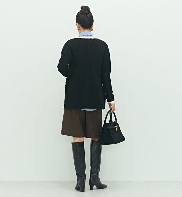 NOLLEY'S「チェーンブレード長めVネックカーディガン」|カーディガン|