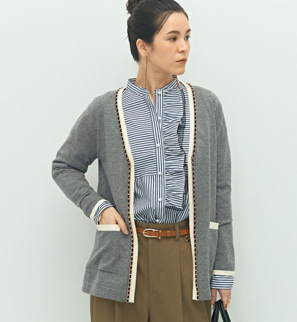 NOLLEY'S「チェーンブレード長めVネックカーディガン」|カーディガン|