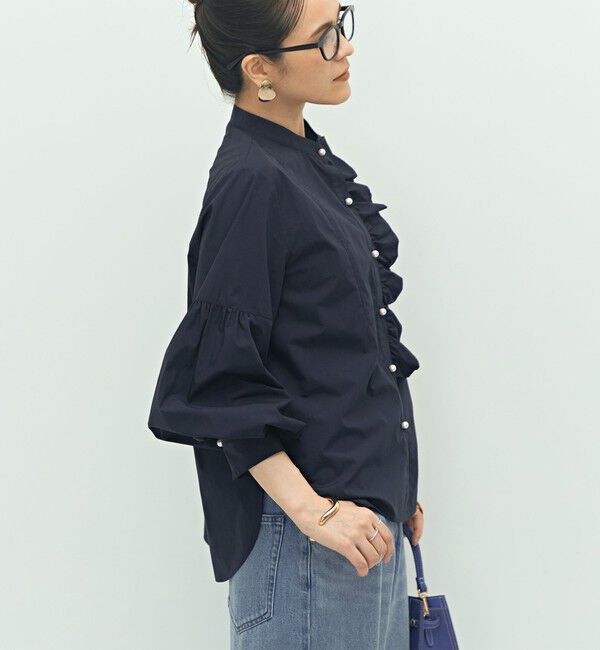 NOLLEY'S「パール釦ビブヨーク4WAYフリルブラウス」|シャツ・ブラウス|