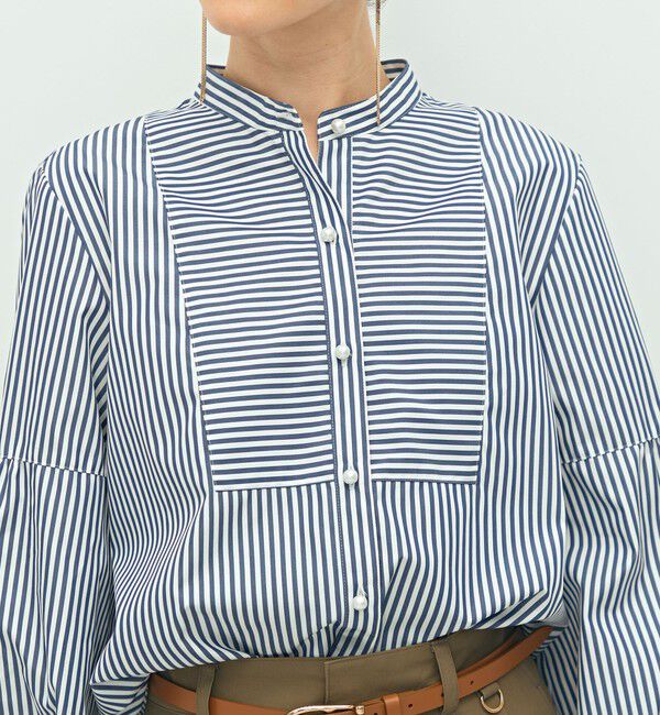 NOLLEY'S「パール釦ビブヨーク4WAYフリルブラウス」|シャツ・ブラウス|