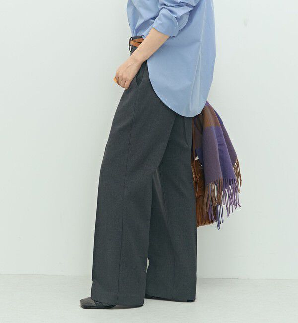 NOLLEY'S sophi「《セットアップ対応》ウォッシャブルソフトシャンブレーセミフレアパンツ」|その他|