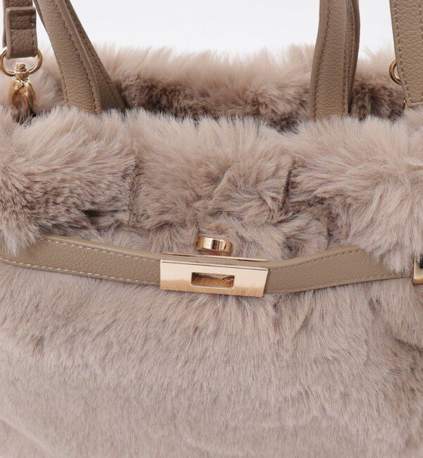 NOLLEY'S「ひねり金具付きファートートバッグ」|トートバッグ|