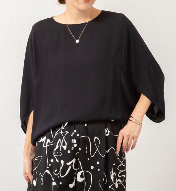 NOLLEY'S「ウォッシャブルバックサテンコクーンブラウス」|シャツ・ブラウス|