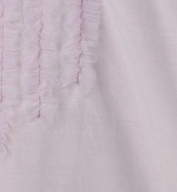 NOLLEY'S「ウォッシャブル前チュールフリルブラウス」|シャツ・ブラウス|