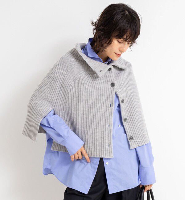 NOLLEY'S「《手洗い可能》2WAYニットポンチョ」|ニット・セーター|