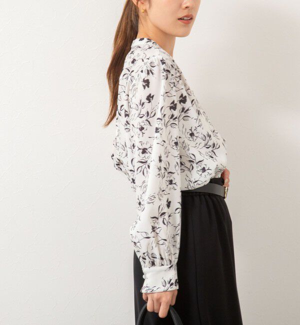 NOLLEY'S sophi「ウォッシャブルジョーゼットVネックブラウス」|シャツ・ブラウス|