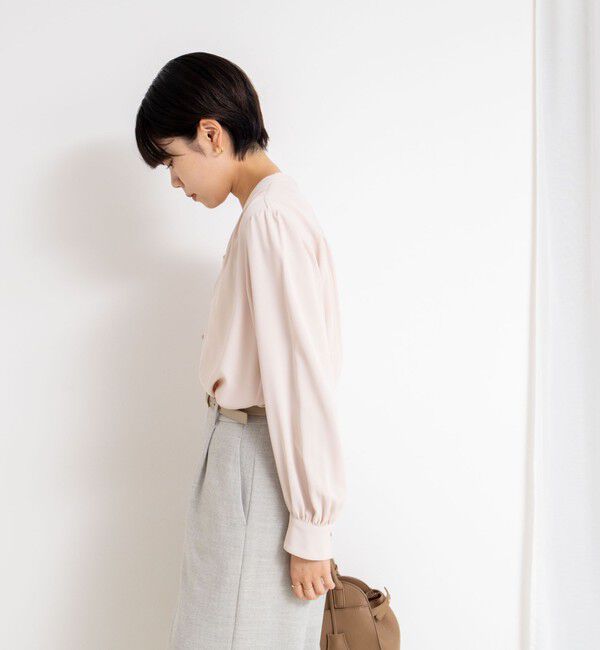 NOLLEY'S sophi「ウォッシャブルジョーゼットVネックブラウス」|シャツ・ブラウス|