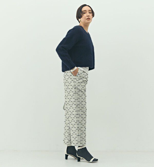 NOLLEY'S「《セットアップ対応》ウォッシャブルリボンジャガードタックテーパードパンツ」|その他|