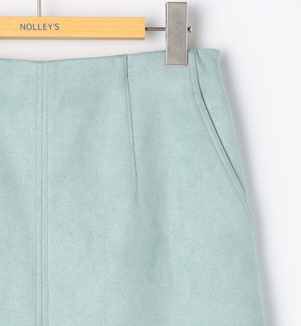 NOLLEY'S「ウォッシャブルストレッチスエード切替タイトスカート」|タイト|