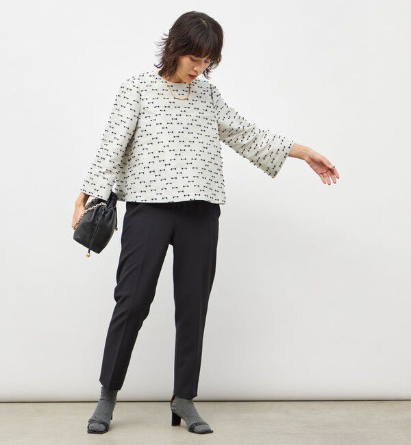 NOLLEY'S「《セットアップ対応》ウォッシャブルリボンジャガード2WAYブラウス」|シャツ・ブラウス|