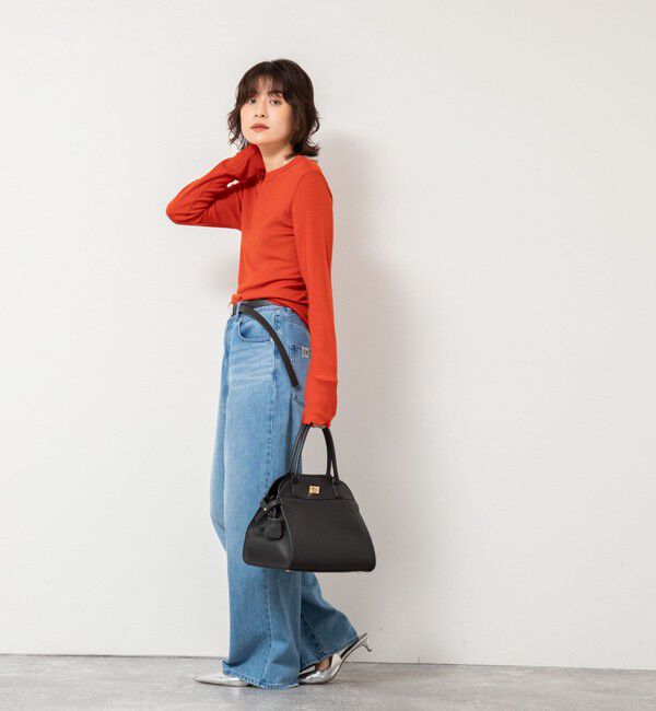 NOLLEY'S「MY STANDARD ウォッシャブルリブクルーネックロンT」|Tシャツ・カットソー|