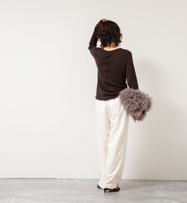 NOLLEY'S「MY STANDARD ウォッシャブルリブクルーネックロンT」|Tシャツ・カットソー|