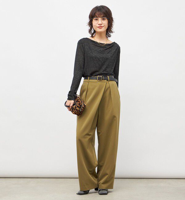 NOLLEY'S sophi「ウォッシャブルピーチツイルラップワイドパンツ」|その他|