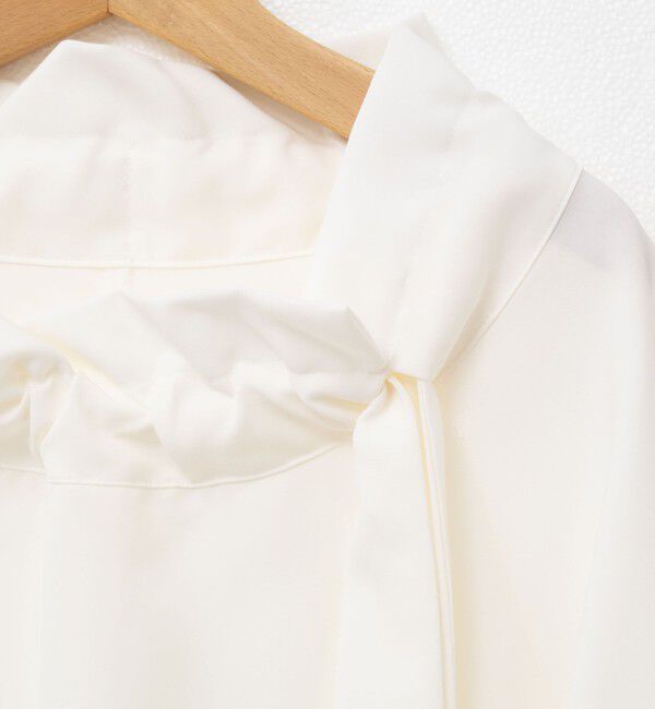 NOLLEY'S「ウォッシャブル衿ギャザーリボンブラウス」|シャツ・ブラウス|