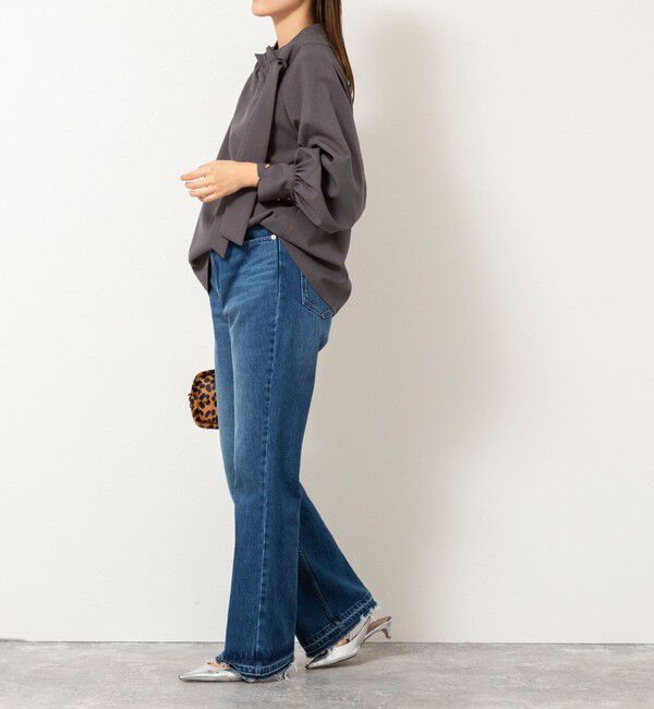 NOLLEY'S「ウォッシャブル衿ギャザーリボンブラウス」|シャツ・ブラウス|