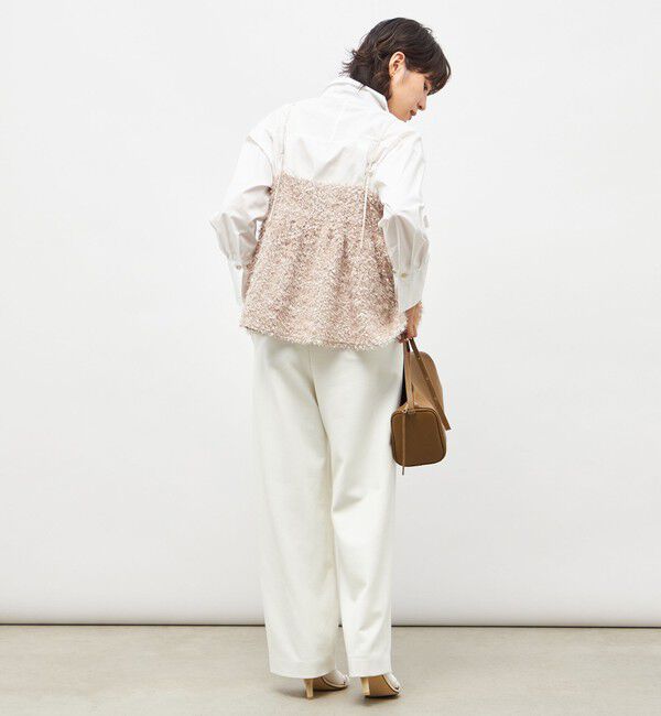 NOLLEY'S sophi「ウォッシャブル両面起毛ヘリンボーン/ストライプセミワイドパンツ」|その他|