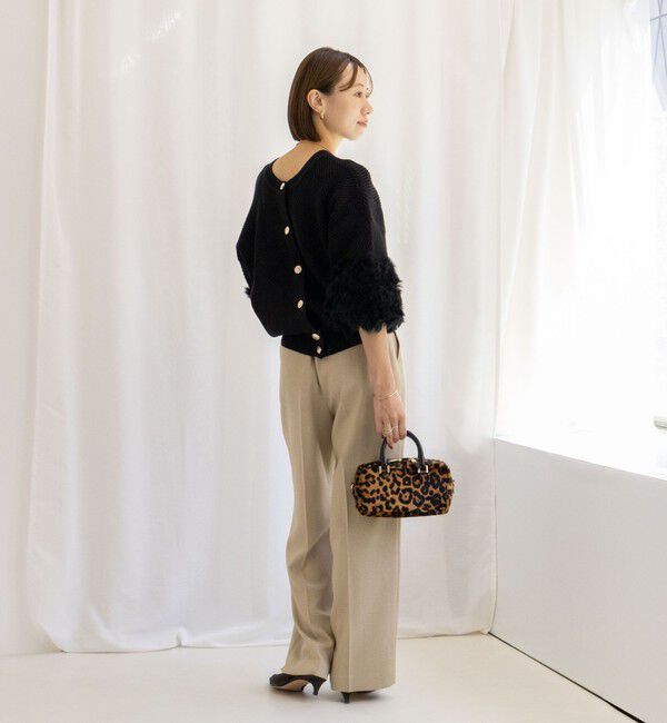 NOLLEY'S「《手洗い可能》2WAYラビットファーニットカーディガン」|カーディガン|