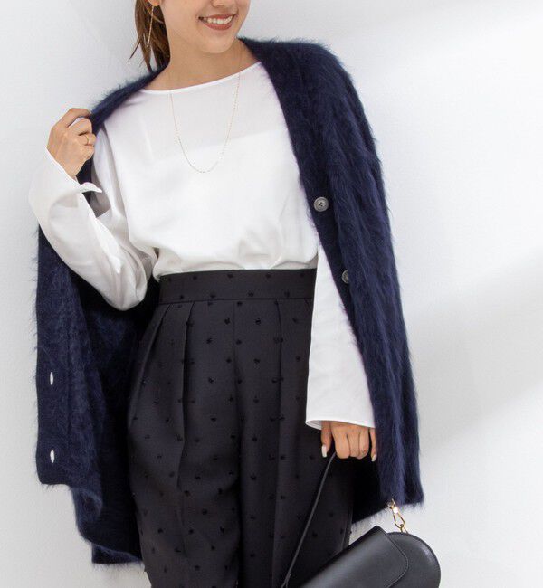 NOLLEY'S「◇【WEB限定】ウォッシャブルリラックスサテン長袖Ｔブラウス」|シャツ・ブラウス|