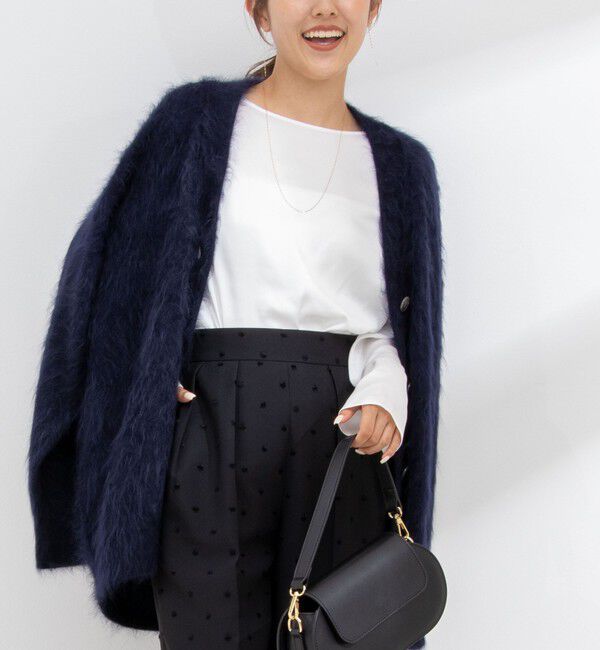 NOLLEY'S「◇【WEB限定】ウォッシャブルリラックスサテン長袖Ｔブラウス」|シャツ・ブラウス|