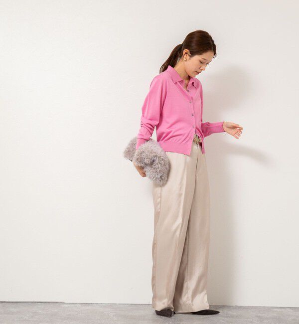 NOLLEY'S「《手洗い可能》16Gマレー襟付きカーディガン」|カーディガン|