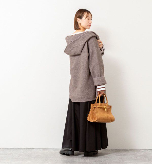 Rie Miller「ハーフ丈フーディー リバー風ニットコート」|その他|