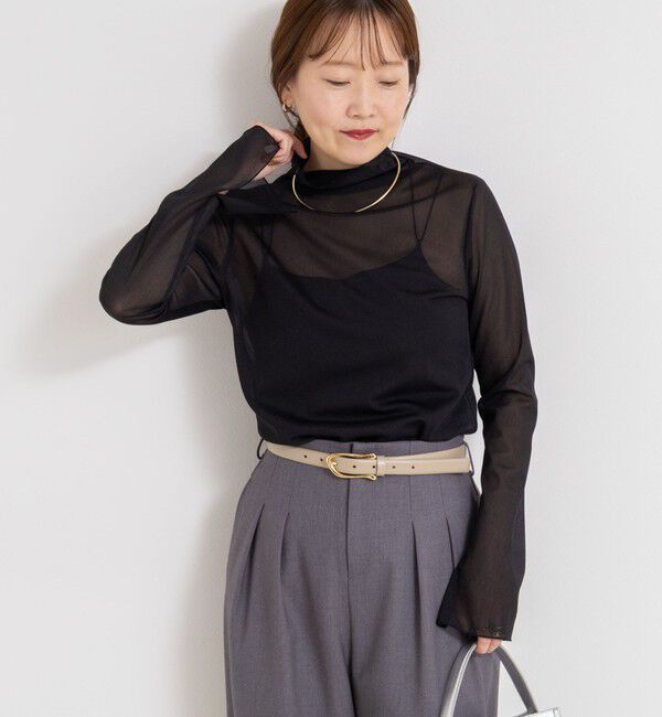 NOLLEY'S sophi「ウォッシャブルシアーオーガンジータートルネック」|Tシャツ・カットソー|