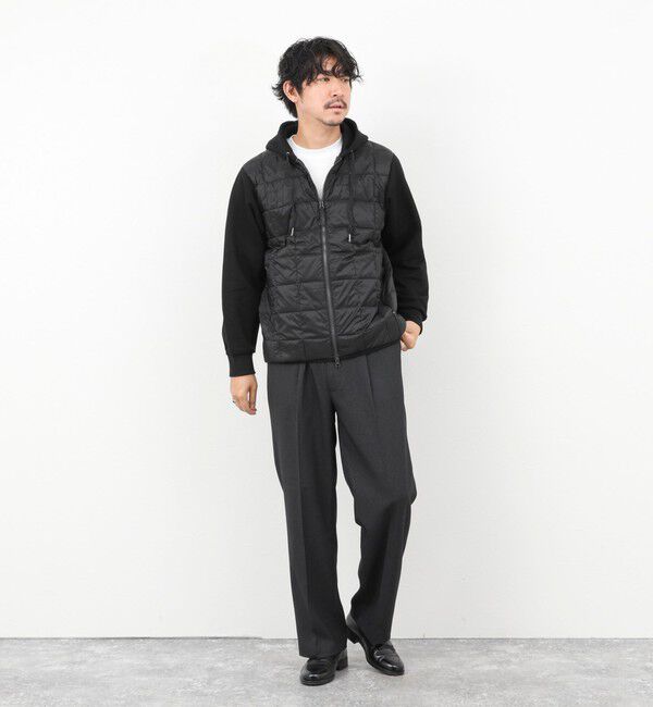NOLLEY'S goodman「【TAION/タイオン】W-ZIP DOWN HOODIE with SWEATS SLEEVE 25AW」|ダウン|