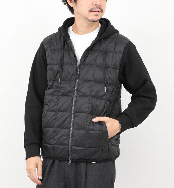 NOLLEY'S goodman「【TAION/タイオン】W-ZIP DOWN HOODIE with SWEATS SLEEVE 25AW」|ダウン|