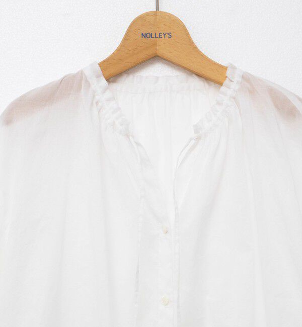 NOLLEY'S「ウォッシャブルシアーコットンフリル襟ブラウス」|シャツ・ブラウス|