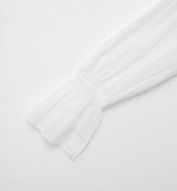 NOLLEY'S「ウォッシャブルシアーコットンフリル襟ブラウス」|シャツ・ブラウス|