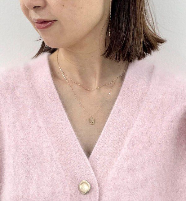 grace grace「【grace grace/グラスグラス】10KイニシャルプレートNL-K」|ネックレス|