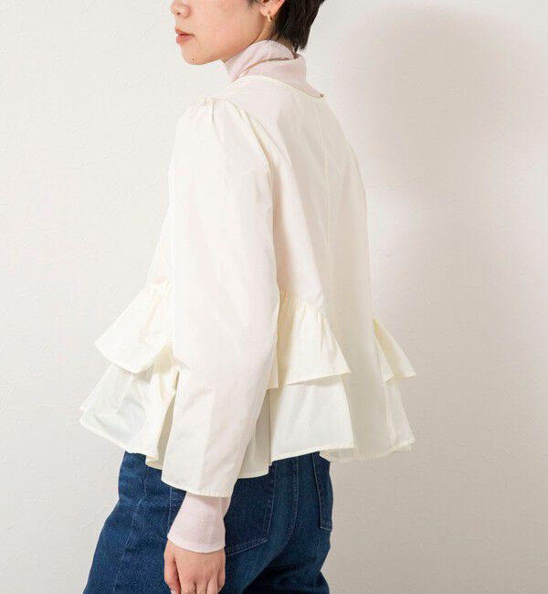 NOLLEY'S sophi「ウォッシャブルマイクロタフタティアードブラウス」|シャツ・ブラウス|